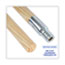 Boardwalk Metal Tip Threaded Hardwood Broom Handle, 0.94" dia x 60", Natural Thumbnail 3