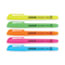 Universal Pocket Highlighters, Assorted Ink Colors, Chisel Tip, Assorted Barrel Colors, 5/Set Thumbnail 3