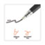 Universal Comfort Grip Ballpoint Pen, Retractable, Medium 1 mm, Black Ink, Clear Barrel, Dozen Thumbnail 6