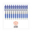 Universal Comfort Grip Ballpoint Pen, Retractable, Medium 1 mm, Blue Ink, Clear Barrel, Dozen Thumbnail 5