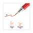Universal Comfort Grip Ballpoint Pen, Retractable, Medium 1 mm, Red Ink, Clear Barrel, Dozen Thumbnail 7