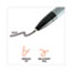 Universal Ballpoint Pen, Stick, Medium 1 mm, Black Ink, Gray Barrel, Dozen Thumbnail 5