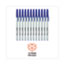 Universal Ballpoint Pen, Stick, Medium 1 mm, Blue Ink, Gray Barrel, Dozen Thumbnail 5