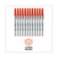 Universal Ballpoint Pen, Stick, Medium 1 mm, Red Ink, Gray Barrel, Dozen Thumbnail 5