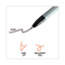 Universal Ballpoint Pen, Stick, Fine 0.7 mm, Black Ink, Gray Barrel, Dozen Thumbnail 5