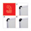 Universal Dry Erase Board, Melamine, 36 x 24, White, Black/Gray Aluminum/Plastic Frame Thumbnail 5