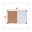 Universal Cork/Dry Erase Board, Melamine, 36 x 24, Black/Gray, Aluminum/Plastic Frame Thumbnail 3