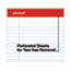 Universal Perforated Ruled Writing Pads, Wide/Legal Rule, Red Headband, 50 White 8.5 x 11.75 Sheets, Dozen Thumbnail 5