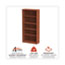 Alera Alera Valencia Series Bookcase, Five-Shelf, 31.75w x 14d x 64.75h, Medium Cherry Thumbnail 4