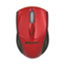 Innovera® Mini Wireless Optical Mouse, 2.4 GHz Frequency/30 ft Wireless Range, Left/Right Hand Use, Red/Black Thumbnail 4