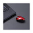 Innovera® Mini Wireless Optical Mouse, 2.4 GHz Frequency/30 ft Wireless Range, Left/Right Hand Use, Red/Black Thumbnail 3