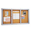 Quartet® Enclosed Bulletin Board, Natural Cork/Fiberboard, 72 x 36, Silver Aluminum Frame Thumbnail 1
