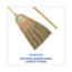 Boardwalk Parlor Broom, Yucca/Corn Fiber Bristles, 56" Overall Length, Natural, 12/Carton Thumbnail 3
