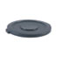 Boardwalk Lids for 32 gal Waste Receptacle, Flat-Top, Round, Plastic, Gray Thumbnail 1