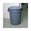 Boardwalk Lids for 32 gal Waste Receptacle, Flat-Top, Round, Plastic, Gray Thumbnail 5