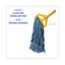 Boardwalk Super Loop Wet Mop Head, Cotton/Synthetic Fiber, 1" Headband, Medium Size, Blue Thumbnail 7