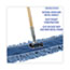 Boardwalk Dry Mopping Kit, 36 x 5 Blue Blended Synthetic Head, 60" Natural Wood/Metal Handle Thumbnail 3