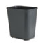Rubbermaid® Commercial Fire-Resistant Wastebasket, Rectangular, Fiberglass, 7gal, Black Thumbnail 2