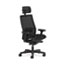 HON Ignition 2.0 Mesh Office Chair with Headrest, Mid-Back, Synchro-Tilt, Black Thumbnail 1