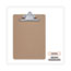 Universal Hardboard Clipboard, 1.25" Clip Capacity, Holds 8.5 x 11 Sheets, Brown Thumbnail 4