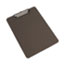 Universal Plastic Clipboard with Low Profile Clip, 0.5" Clip Capacity, Holds 8.5 x 11 Sheets, Translucent Black Thumbnail 2