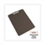 Universal Plastic Clipboard with Low Profile Clip, 0.5" Clip Capacity, Holds 8.5 x 11 Sheets, Translucent Black Thumbnail 5