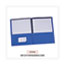 Universal Two-Pocket Portfolio, Embossed Leather Grain Paper, 11 x 8.5, Light Blue, 25/Box Thumbnail 4