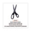 Universal Stainless Steel Office Scissors, 8" Long, 3.75" Cut Length, Black Straight Handle Thumbnail 4