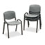 Safco® Stacking Chairs, Charcoal w/Black Frame, 4/Carton Thumbnail 2