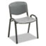 Safco® Stacking Chairs, Charcoal w/Black Frame, 4/Carton Thumbnail 1