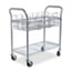 Safco® Mayline® Wire Mail Cart, 600-lb Cap, 18-3/4w x 39d x 38-1/2h, Metallic Gray Thumbnail 1
