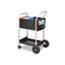 Safco® Scoot Mail Cart, One-Shelf, 22w x 27d x 40-1/2h, Black/Silver Thumbnail 1