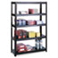 Safco® Boltless Steel Shelving, Five-Shelf, 48w x 18d x 72h, Black Thumbnail 2