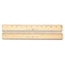 Westcott® Wood Ruler, Metric and 1/16" Scale with Single Metal Edge, 30 cm Thumbnail 1