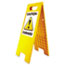 Headline® Sign Floor Tent Sign, Doublesided, Plastic, 10 1/2" x 25 1/2", Yellow Thumbnail 1