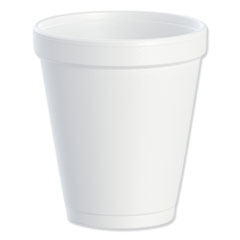 Foam Drink Cups, 8oz, White, 25/Bag, 40 Bags/Carton